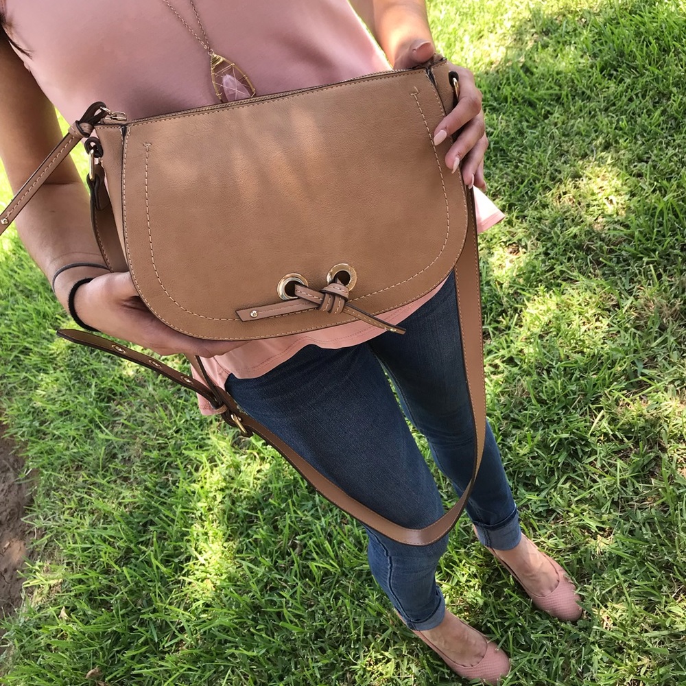 Nude Nine West Crossbody Purse